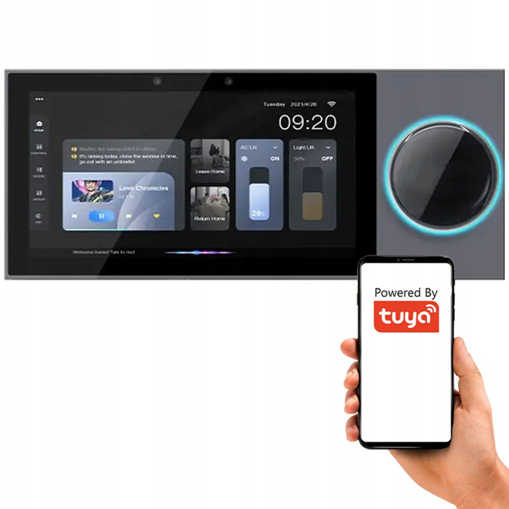 Panel dotykowy 6" Bramka ZigBee WiFi Audio Spotify Ethernet TUYA