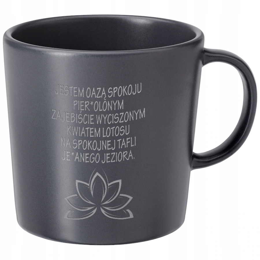 

Kubek Kamionka Szary Jestem Oazą Spokoju Grawer