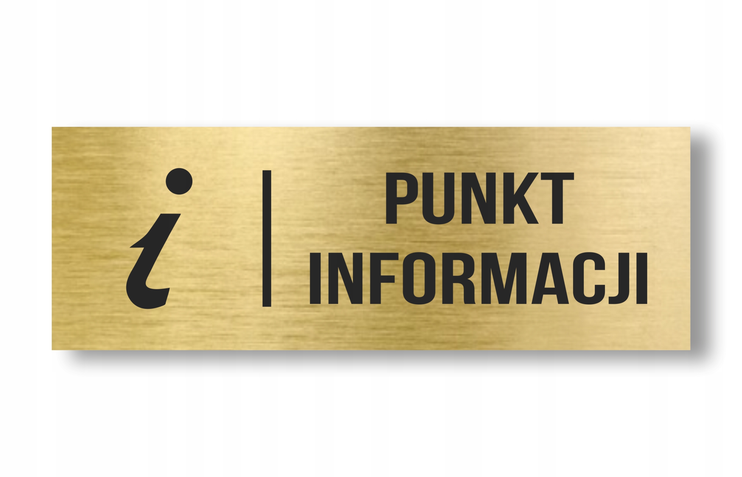 

Tabliczka punkt informacji Aluminium Złota 20x7cm
