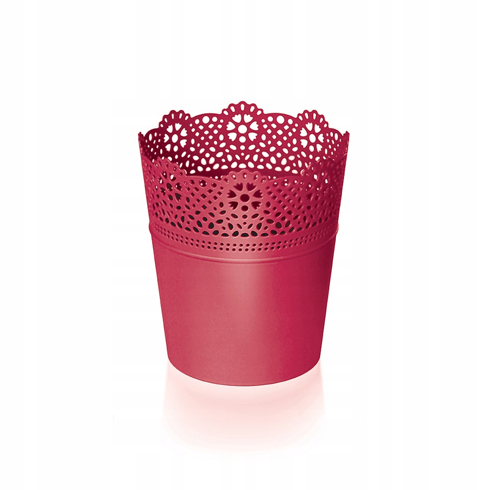 

Ażurowa Doniczka Osłonka Lace DLAC160 malinowy