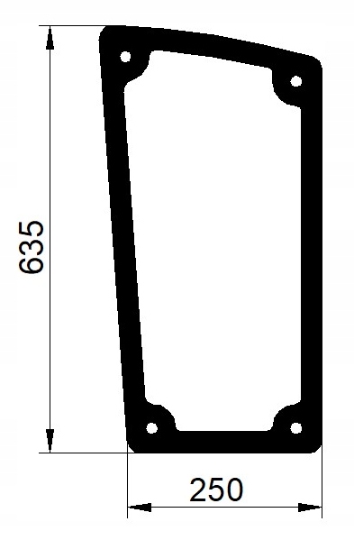 sklo Farmtrac kabina Metal-Fach přední spodní le