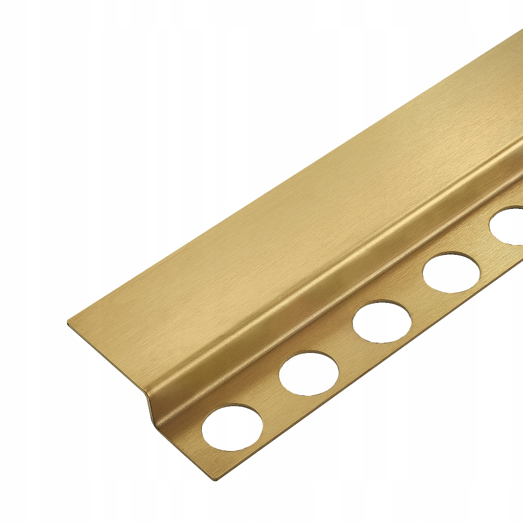 Přední podlahová spádová lišta 130 cm zlatá Balneo