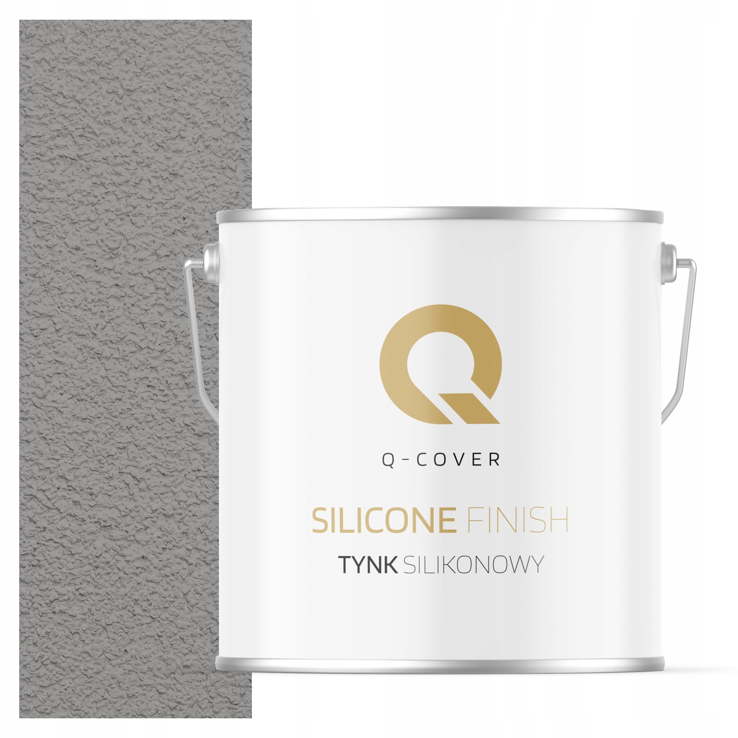 Silikonová Fasádní Omítka Šedá Platinová F264 7 Kg Granulace 2.0 mm