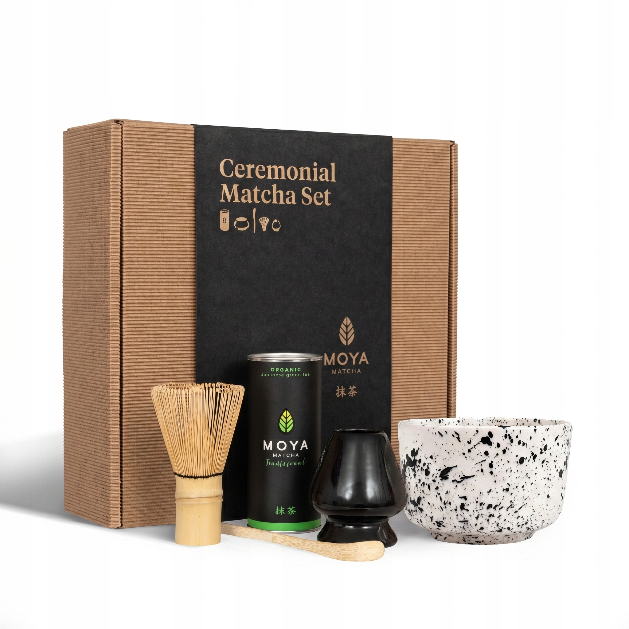 Zestaw do matchy ceremonialny Moya Matcha Tradycyjna i czarka Shimo