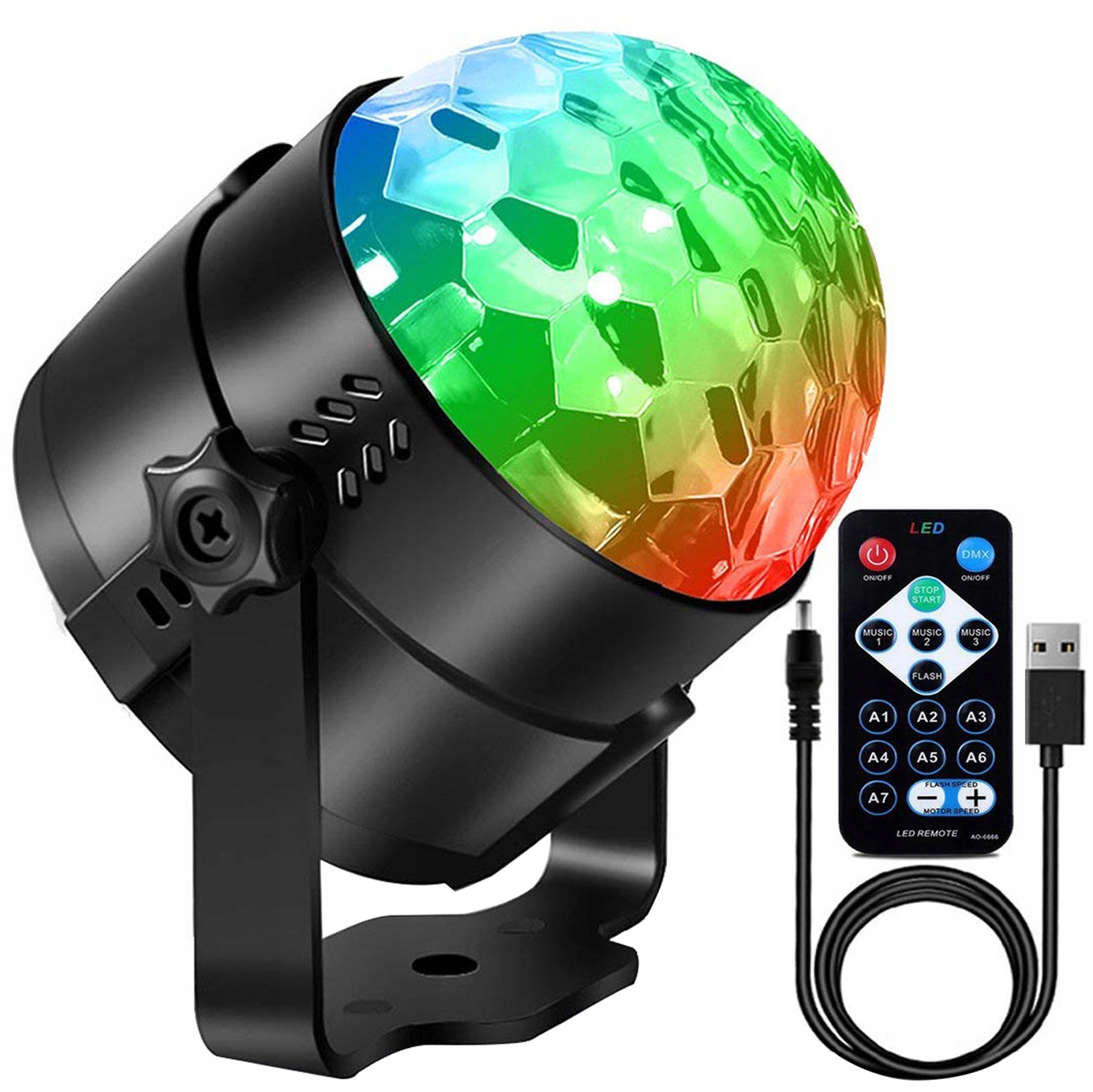 Projektor Dyskotekowy Kula Disco Led Rgb Pilot 9879343422 Sklep Internetowy Agd Rtv Telefony Laptopy Allegro Pl