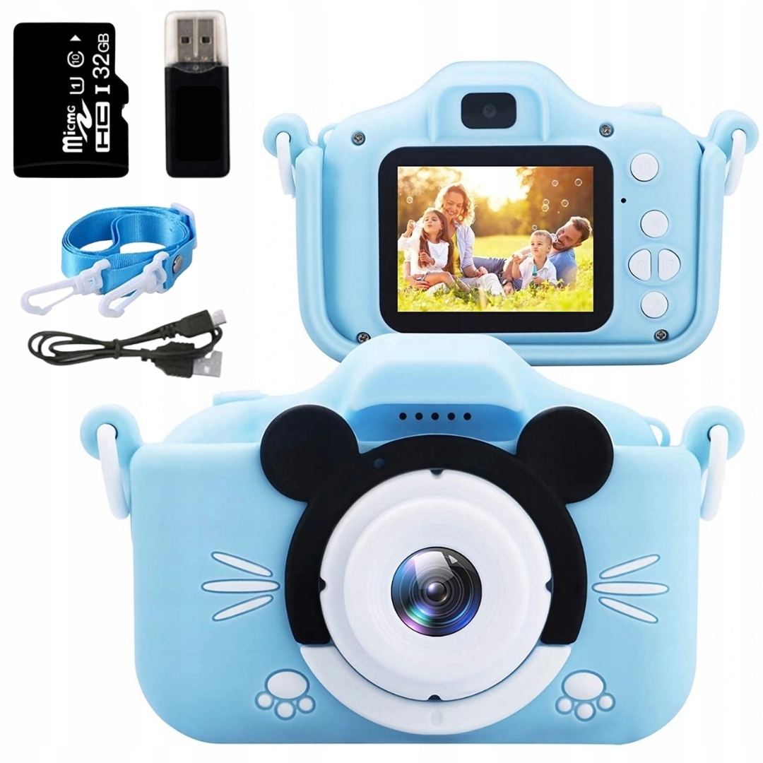

Aparat Cyfrowy Dla Dzieci Kamera Gry Karta 32GB