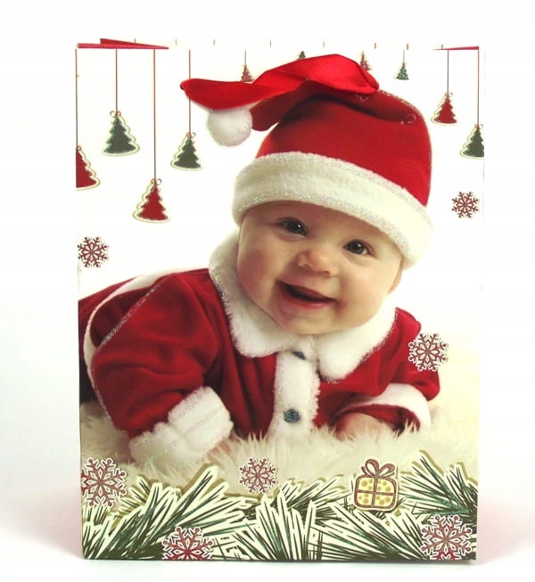 

Torebka Prezentowa Świąteczna Mikołaj Choinka Gift