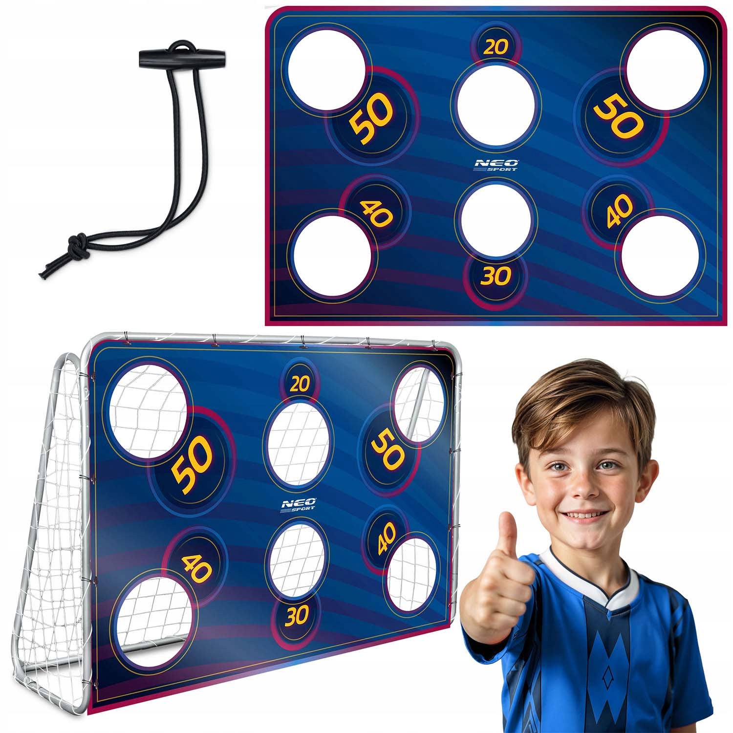 Mata Celnościowa Do Bramki Piłkarskiej 180x120cm Mata Celności Z Otworami