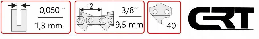 Łańcuch piły PARKSIDE PKSA 20 Li A1 / PBBPS 700 A1 / Riwall RACS 2520i Marka CRT