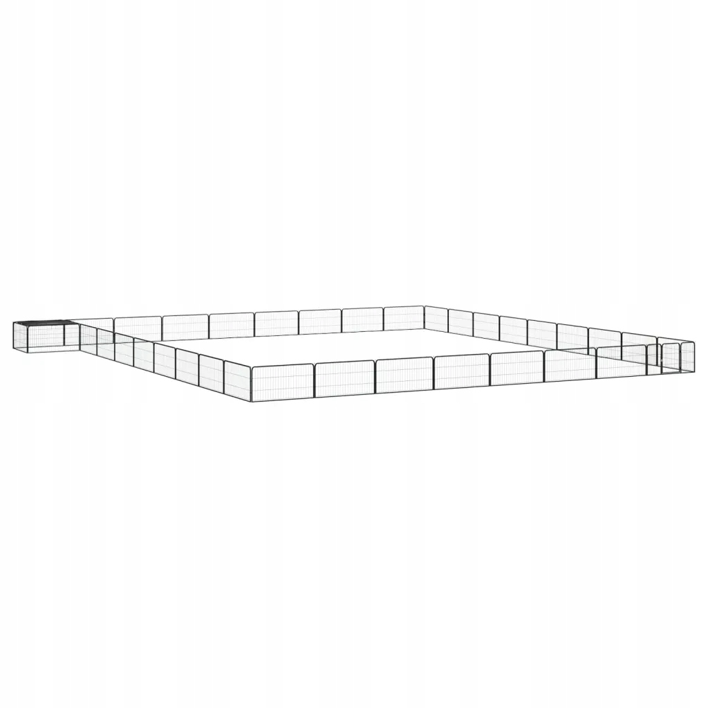 Levně 36panelová ohrádka pro psy černá 100 x 50 cm práškovaná ocel