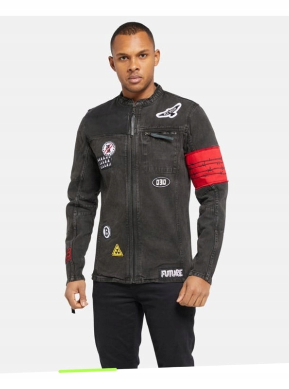 Džínová bunda s nášivkami Be Edgy L