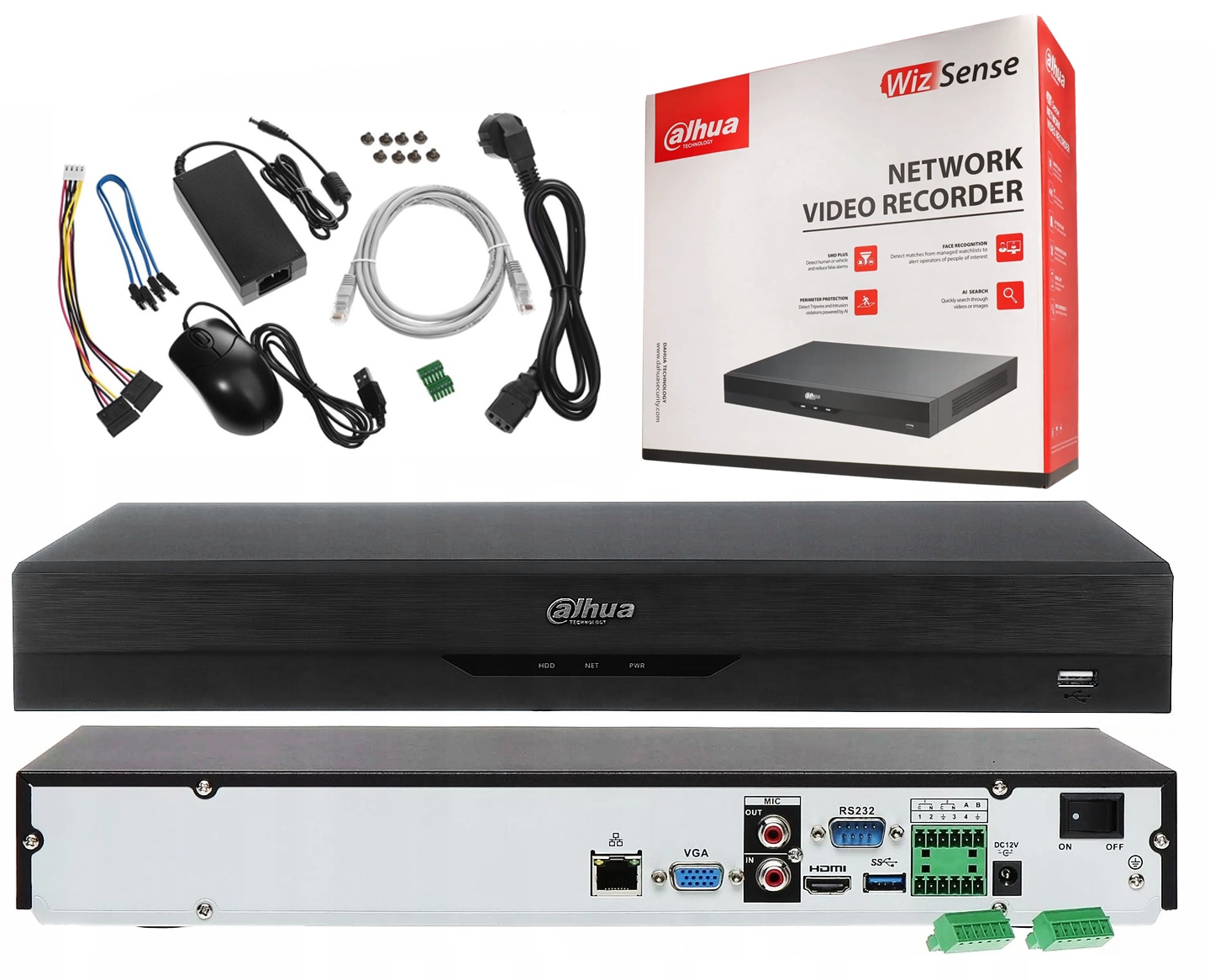 Rejestrator Dahua NVR5232-EI 32 kanały Ip WizSense analityka Acupick