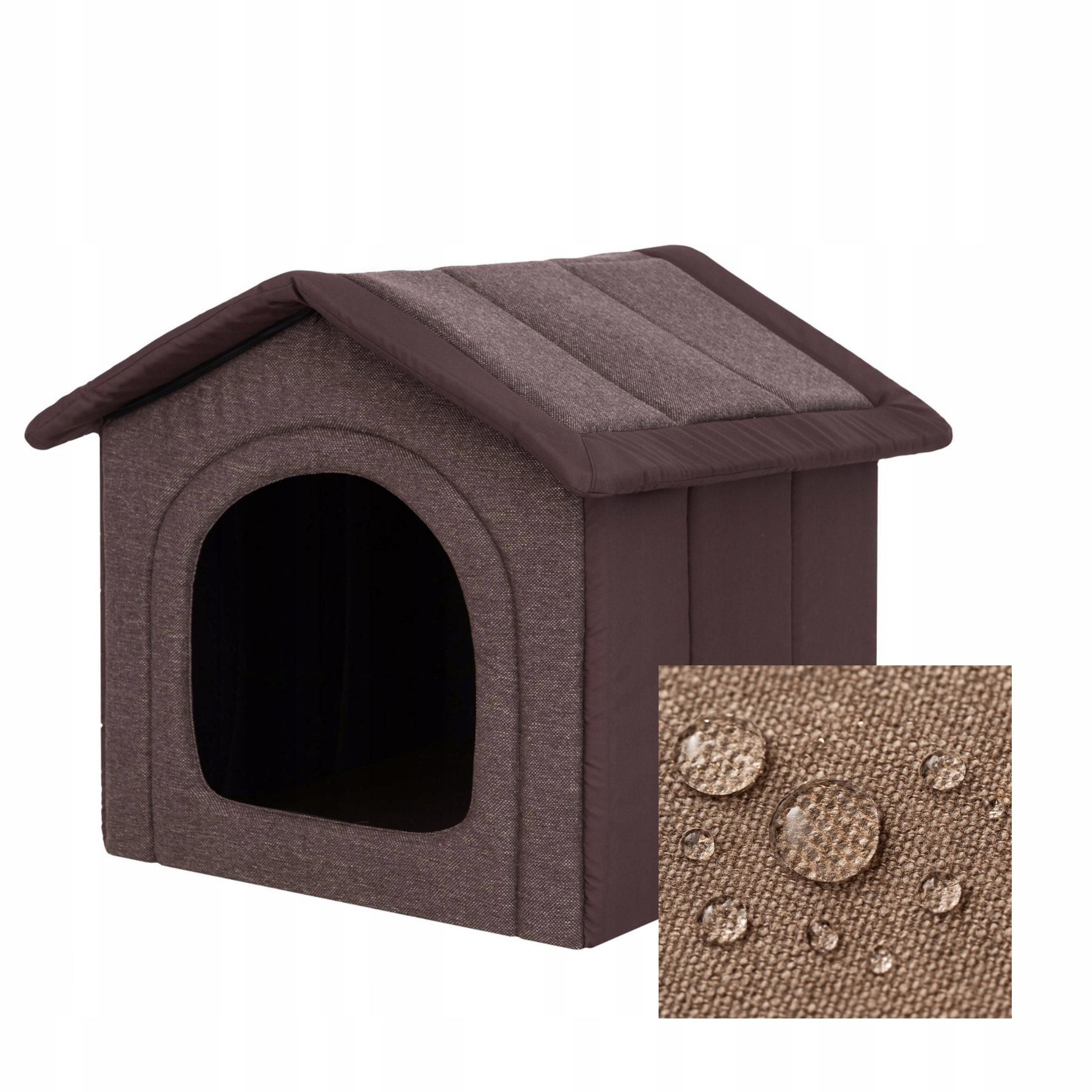 Levně Domeček pro psa z materiálu – praktická bouda pelíšek – R2 44x38 cm