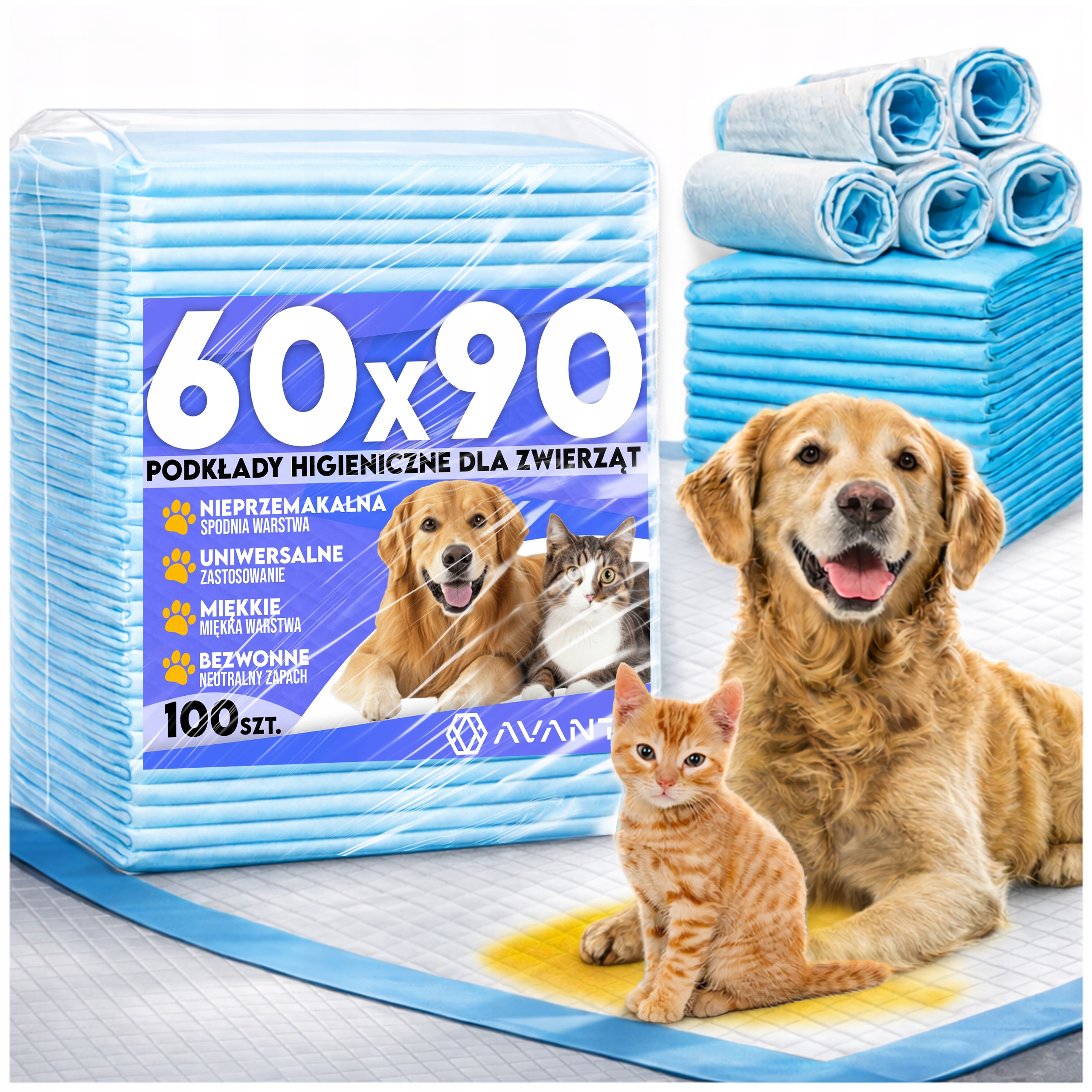 Hygienické Podložky Pro Psa Kočku Na A Přebalování 60x90 100 Ks