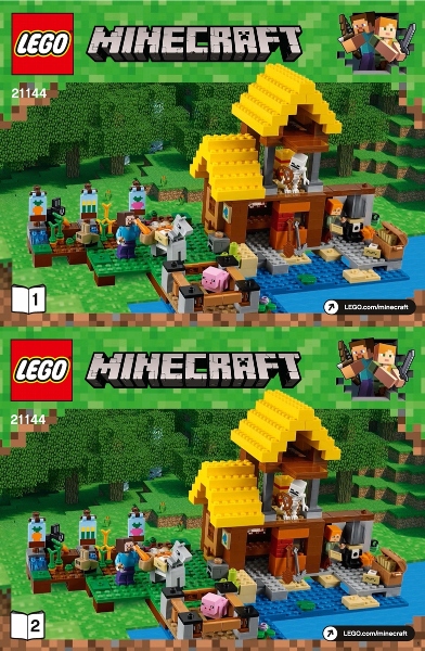 LEGO INSTRUKCJA MINECRAFT BEZ KLOCKÓW !!! - The Farm Cottage 21144 2018r.