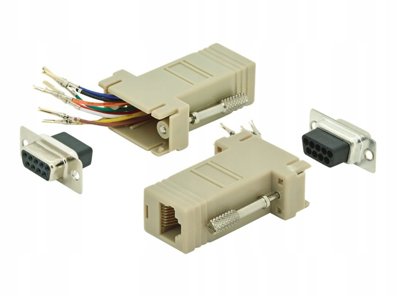 Digitus Adapter RS232RJ45 modularny Typ DSUB9RJ45 Żż