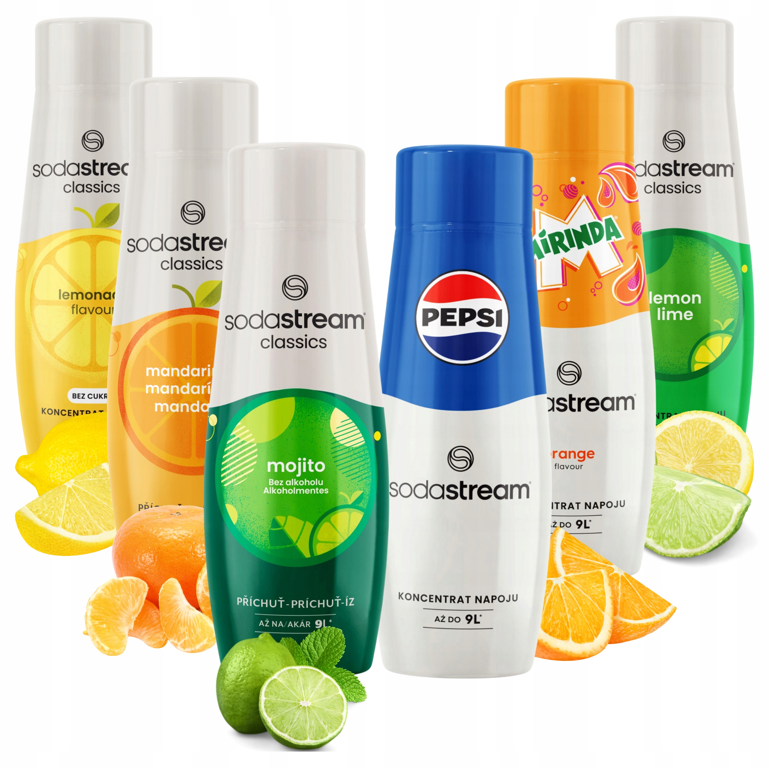 6x Syrop do Wody Pepsi Mirinda Mojito Lemoniada Mandarynka +limonka