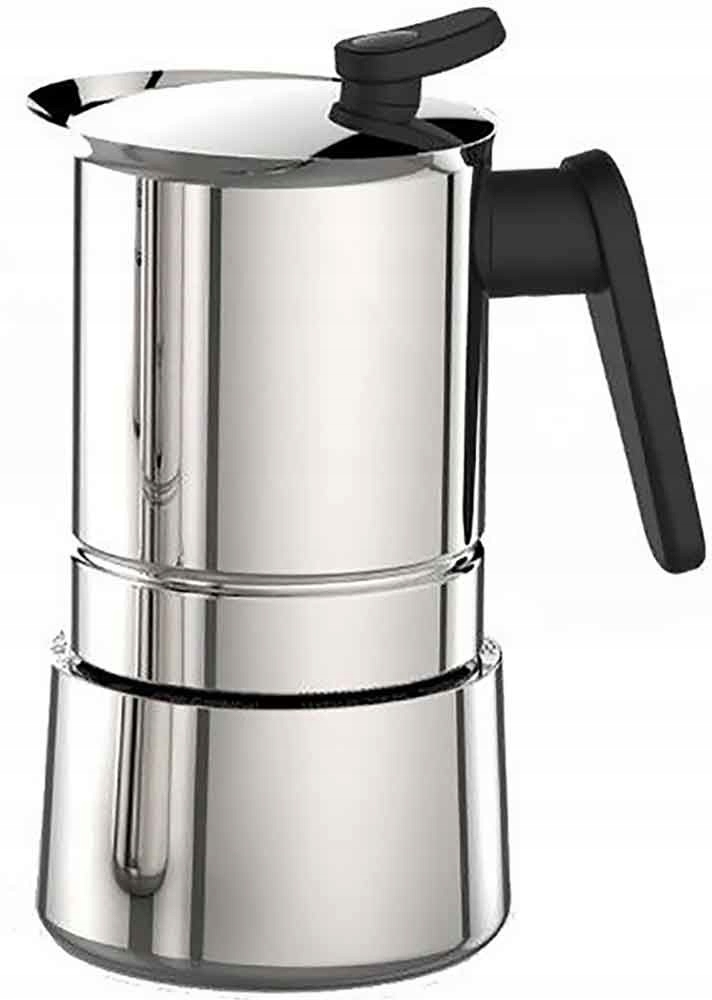Pedrini Steel Moka Kawiarka na Indukcję 4 Tz Srebrny