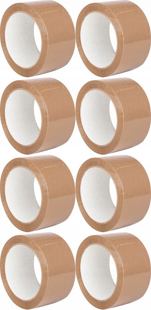 TAŚMA PAKOWA KLEJĄCA BRĄZOWA 48mmx60m MOCNA x 8