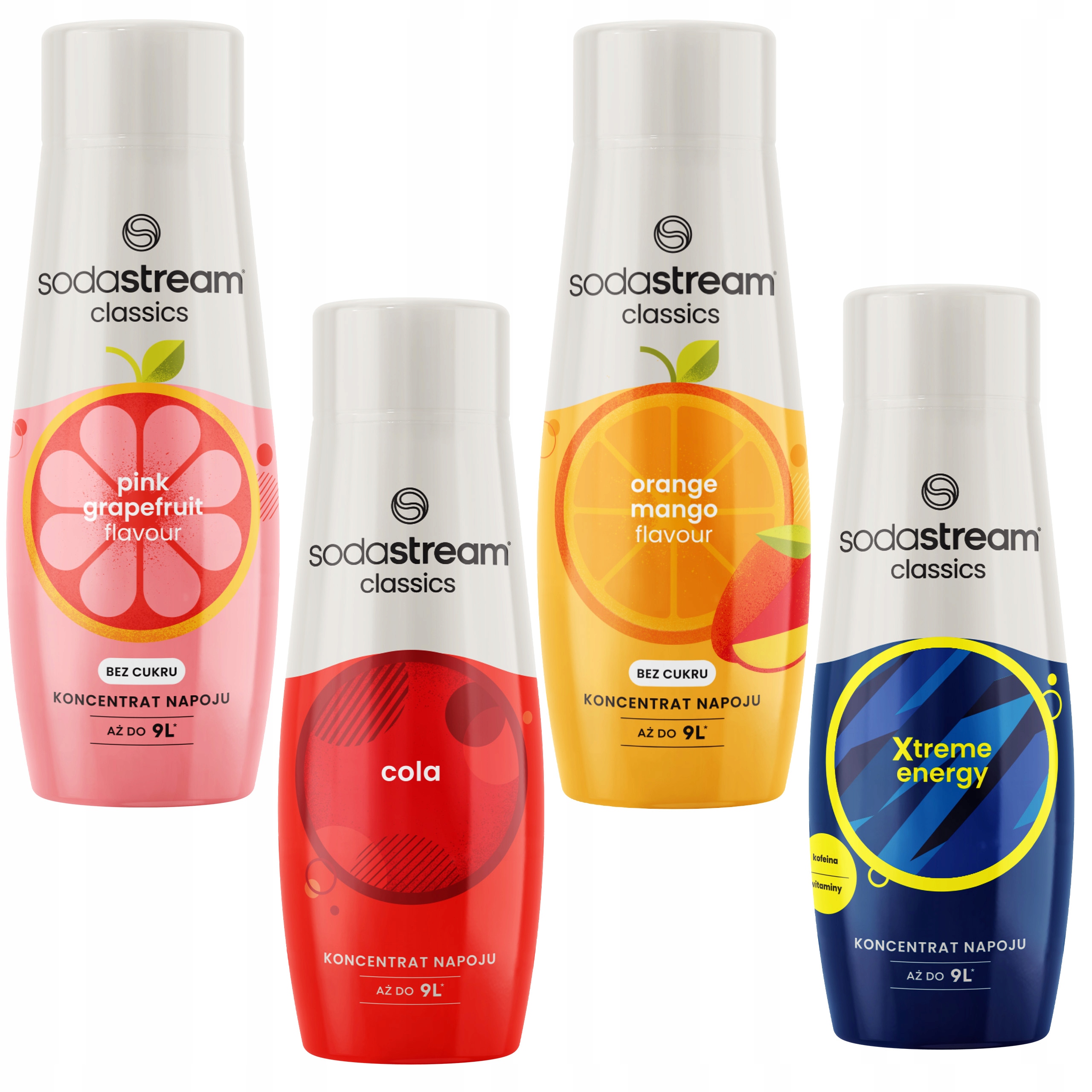 Sodastream Zestaw syrop koncentrat 4 różne smaki