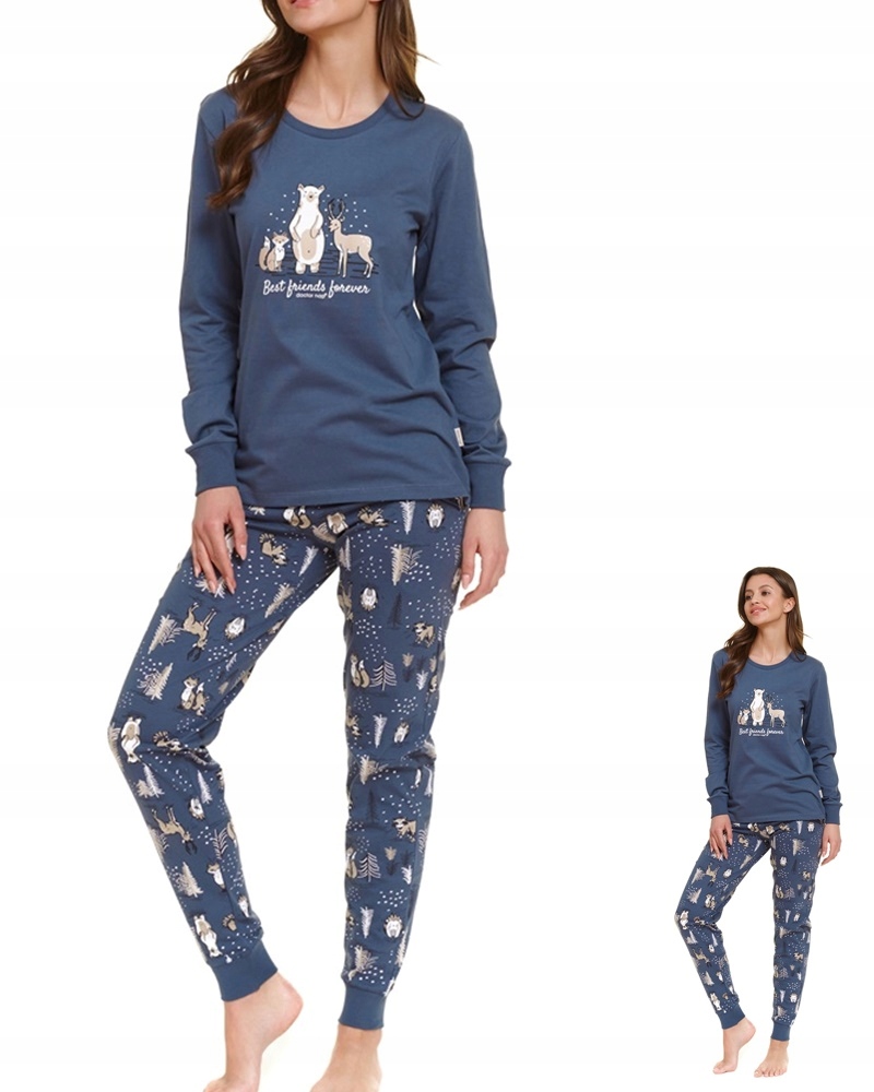 Dámské pyžamo Doctor Nap 4340 tmavě modré XXL 44 Tmavě modrá