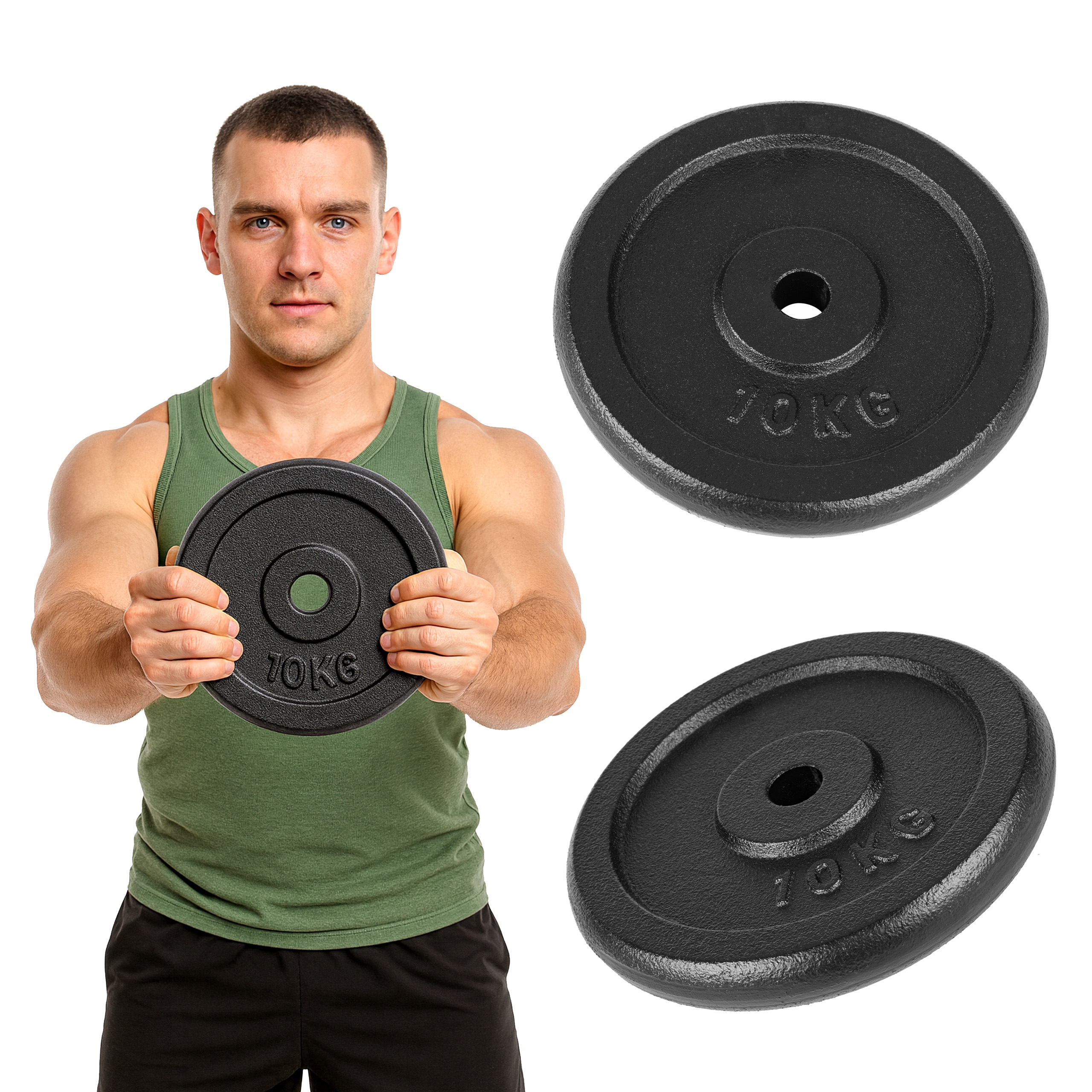 Obciążenie Żeliwne Talerz Na Gryf Ciężary 10KG Nakład Sztanga Krążek 29MM