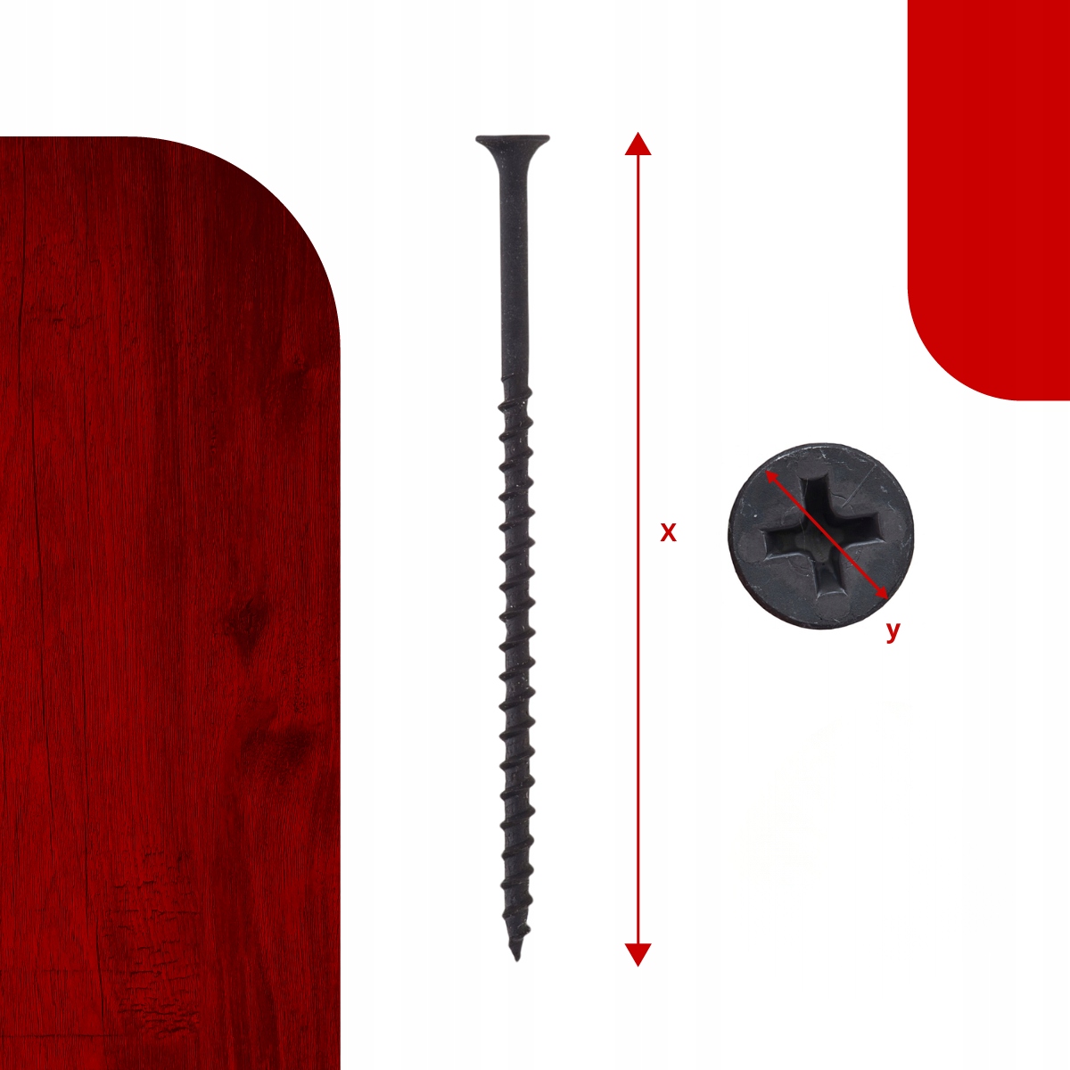 Wkręty fosfatowane czarne do drewna 4,2x90 - 1kg Kod producenta WFDD 4.2X90 - 1KG