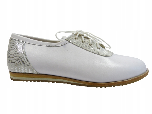 bílo-stříbrné dámské polobotky, lehké, měkké sportovní boty J.w 37