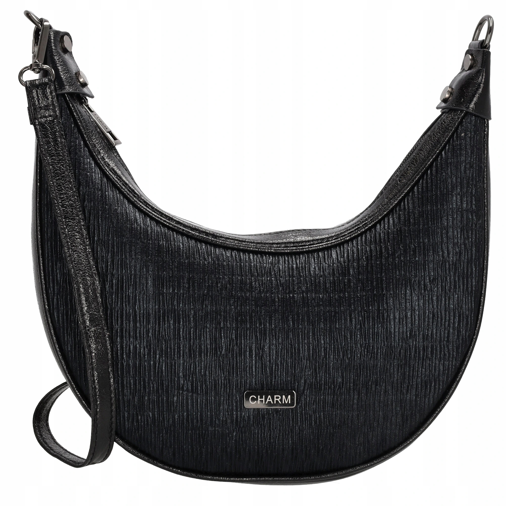 Elegantní moon bag Charm London Kingsway černá