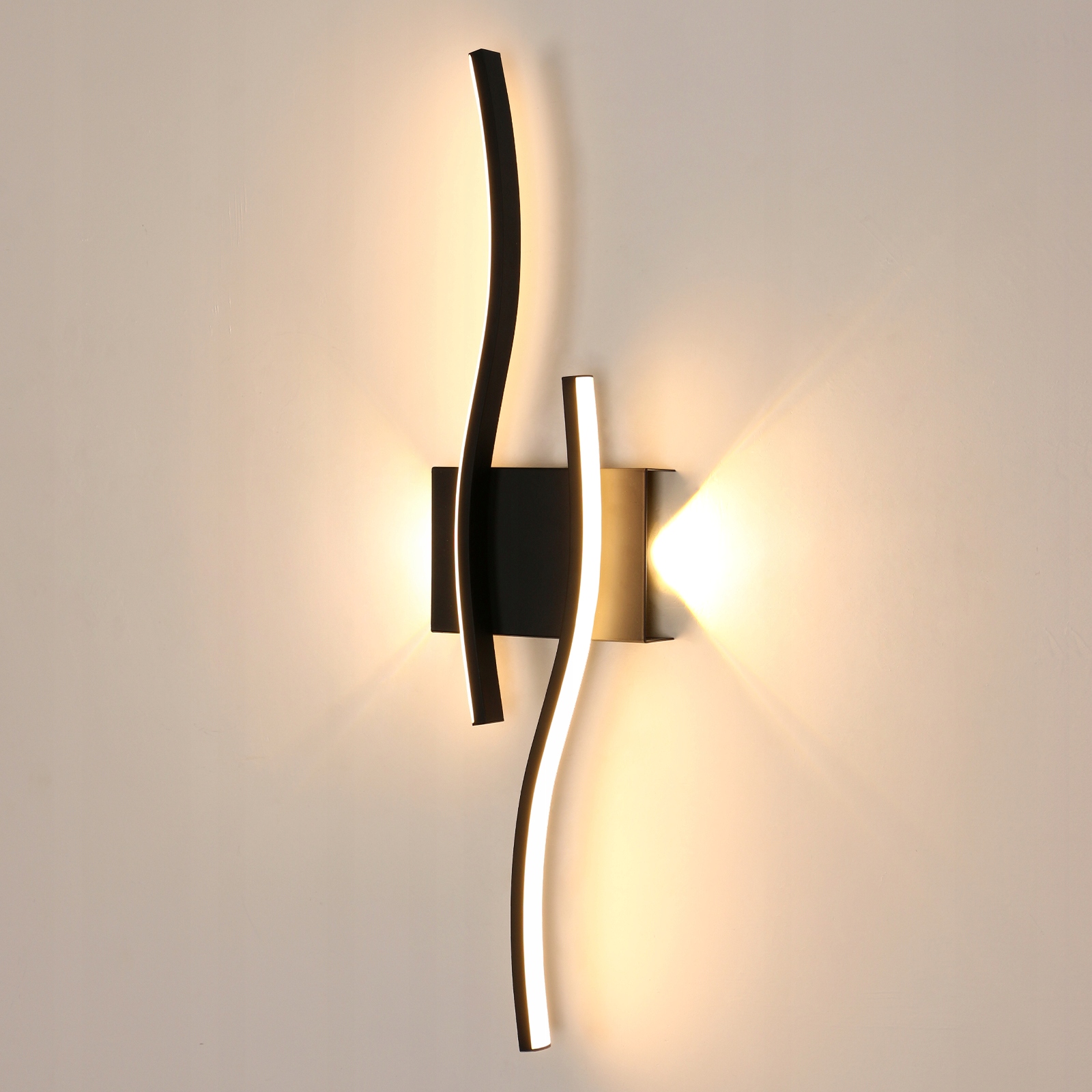 Kinkiet Czarny Lampa Liniowa Ścienna Led Nowoczesna Do Salonu 3000K 2250LM