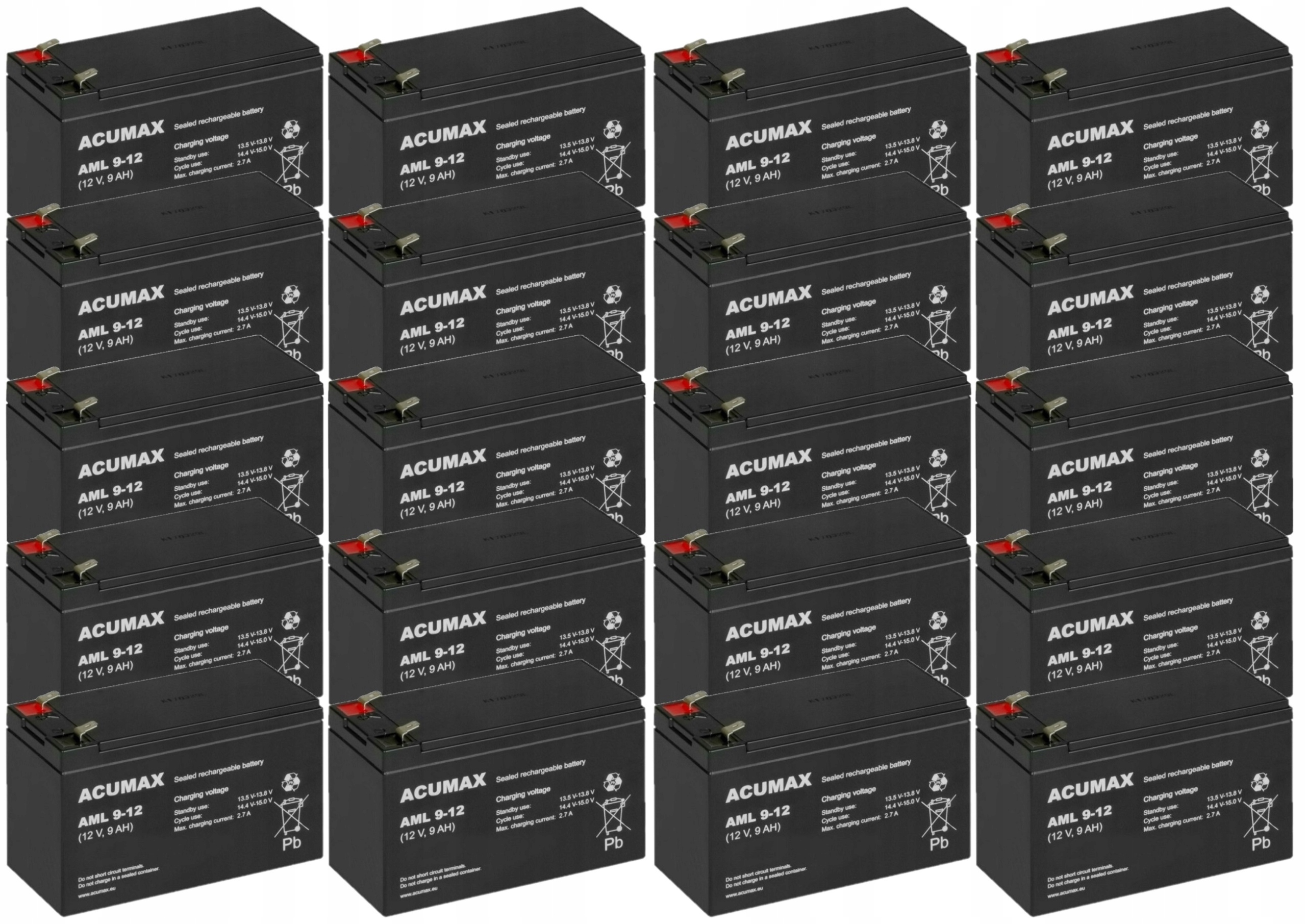 TBC50 BATERIE ZESTAW AKUMULATORÓW DO UPS APC EATON POWERWALKER 20x AML 9-12