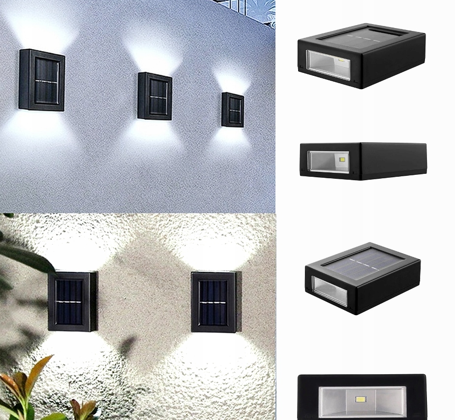 

Lampa słoneczna solarna ścienna sensor Led x4szt