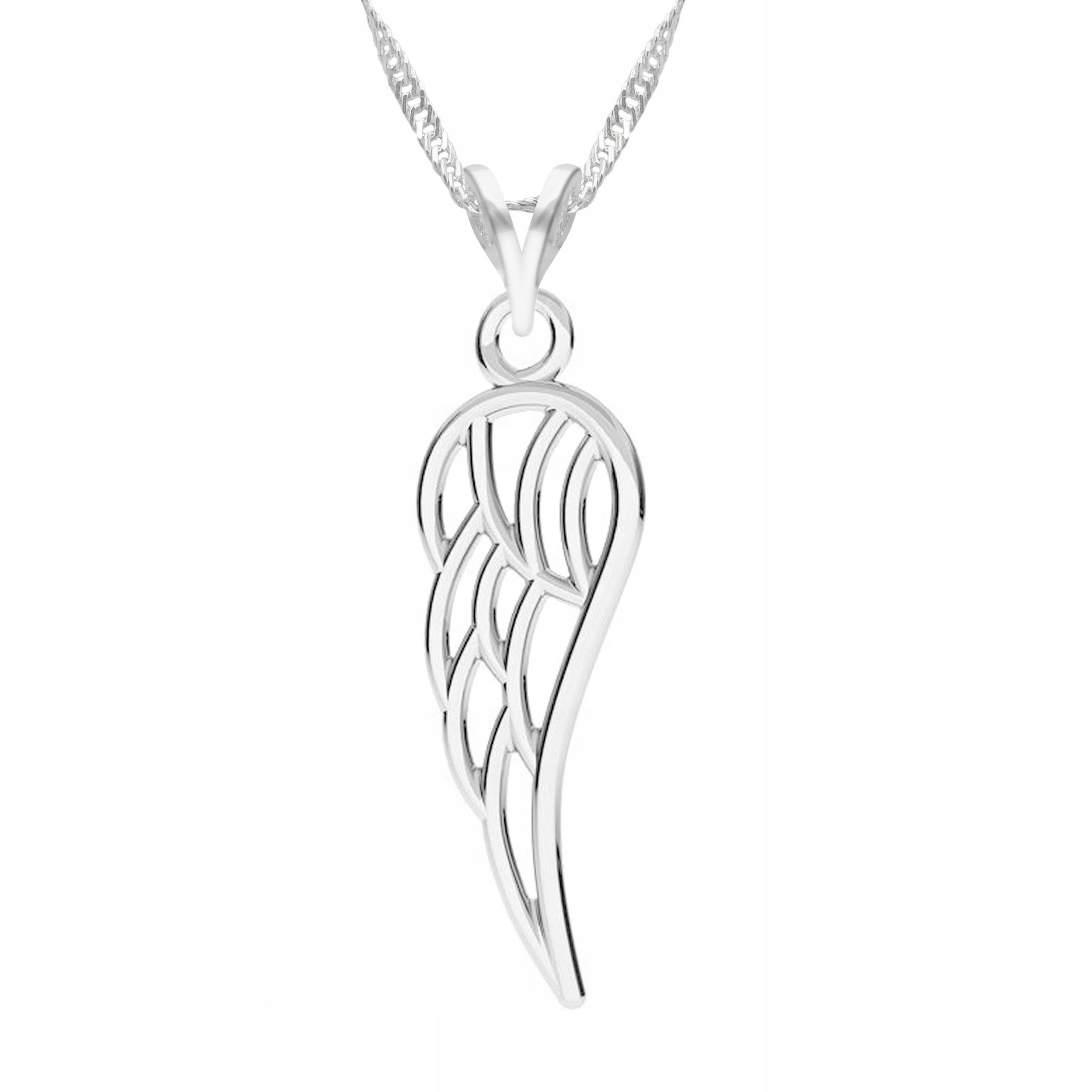 Stříbrný náhrdelník Křídlo ptáka Wing Křídlo s křídlem Stříbro 925