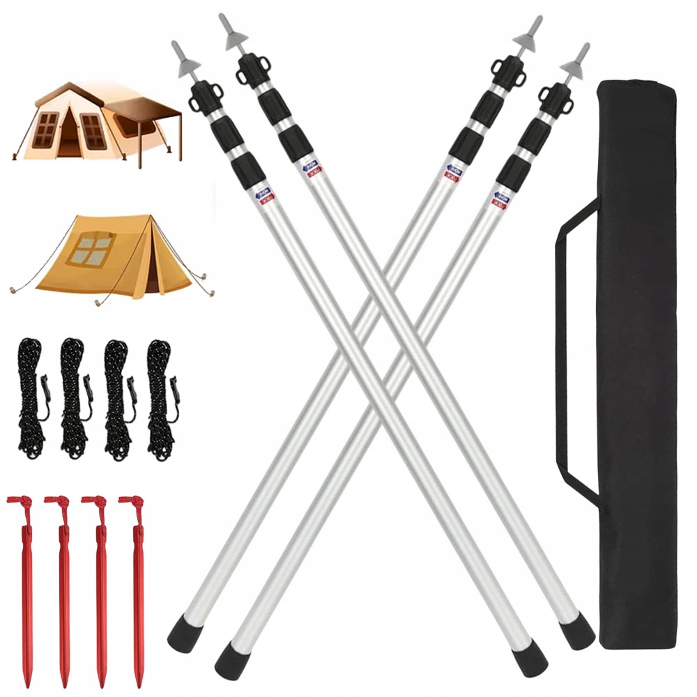 Stožár pro stan 4 Teleskopický stožár z hliníkové slitiny pro reklamní vlajku