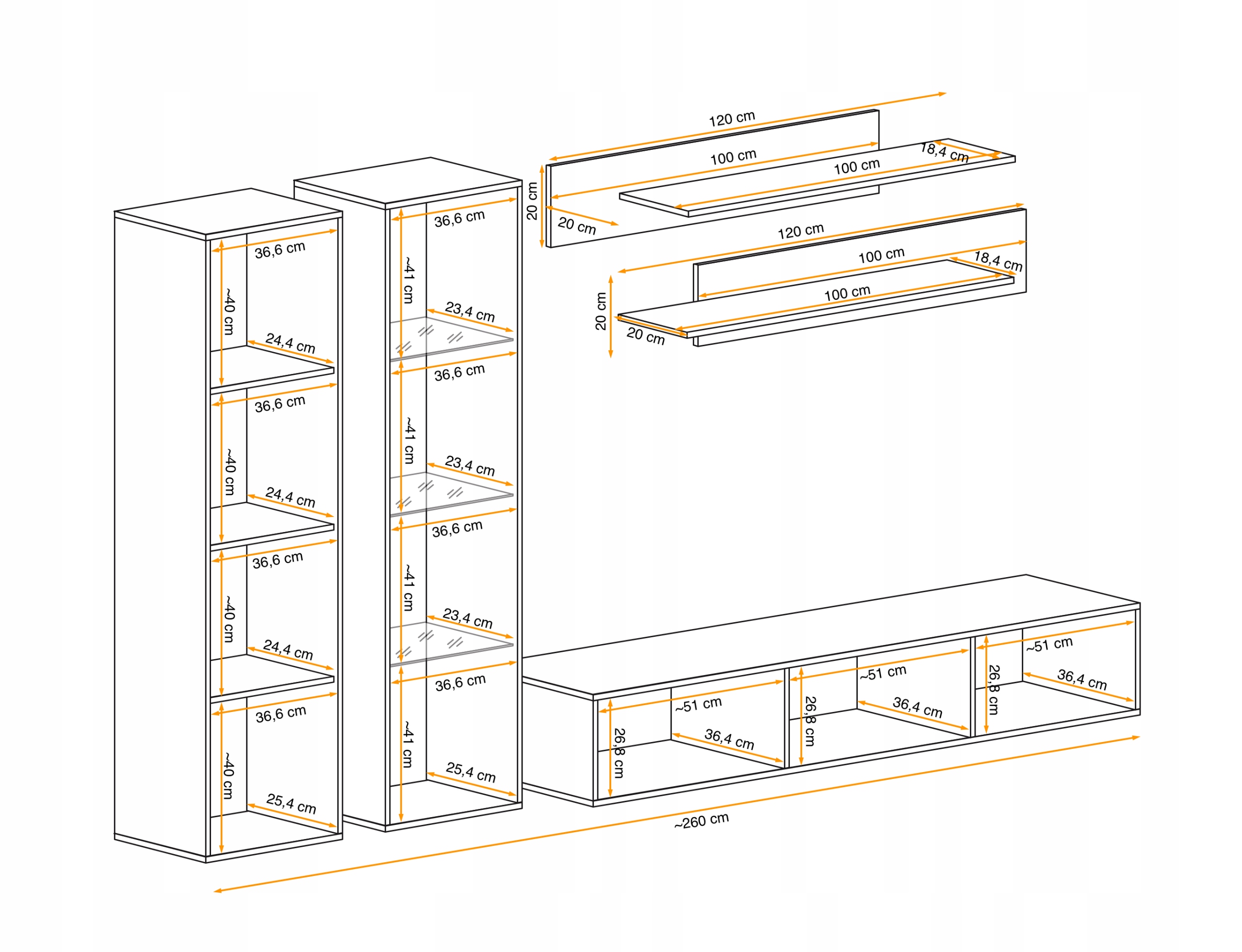 MEBLOŚCIANKA AIR A5 - WS - WYSOKI POŁYSK PVC Kod producenta WS AI A5