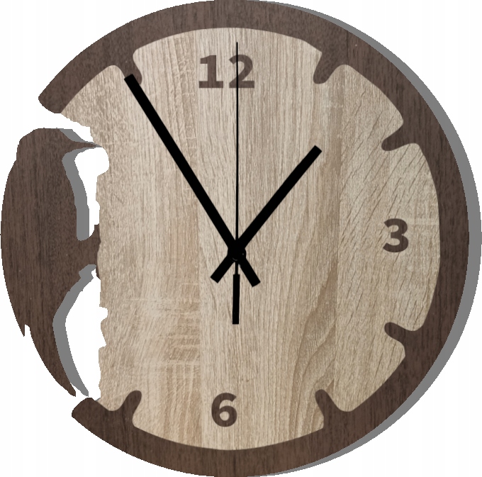 Nástěnný hodinový stroj Dyzio Pták na stromě 45 cm