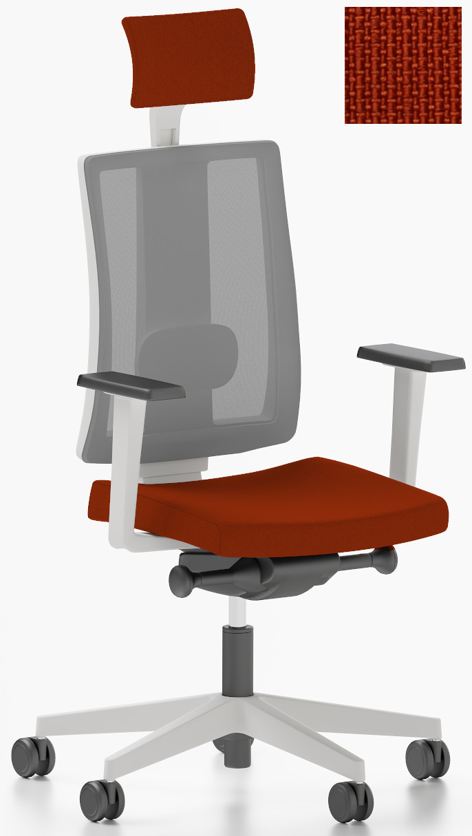 Ergonomiczny fotel biurowy obrotowy NAVIGO MESH FST W pomarańczowy Nowy Sty Marka Nowy Styl