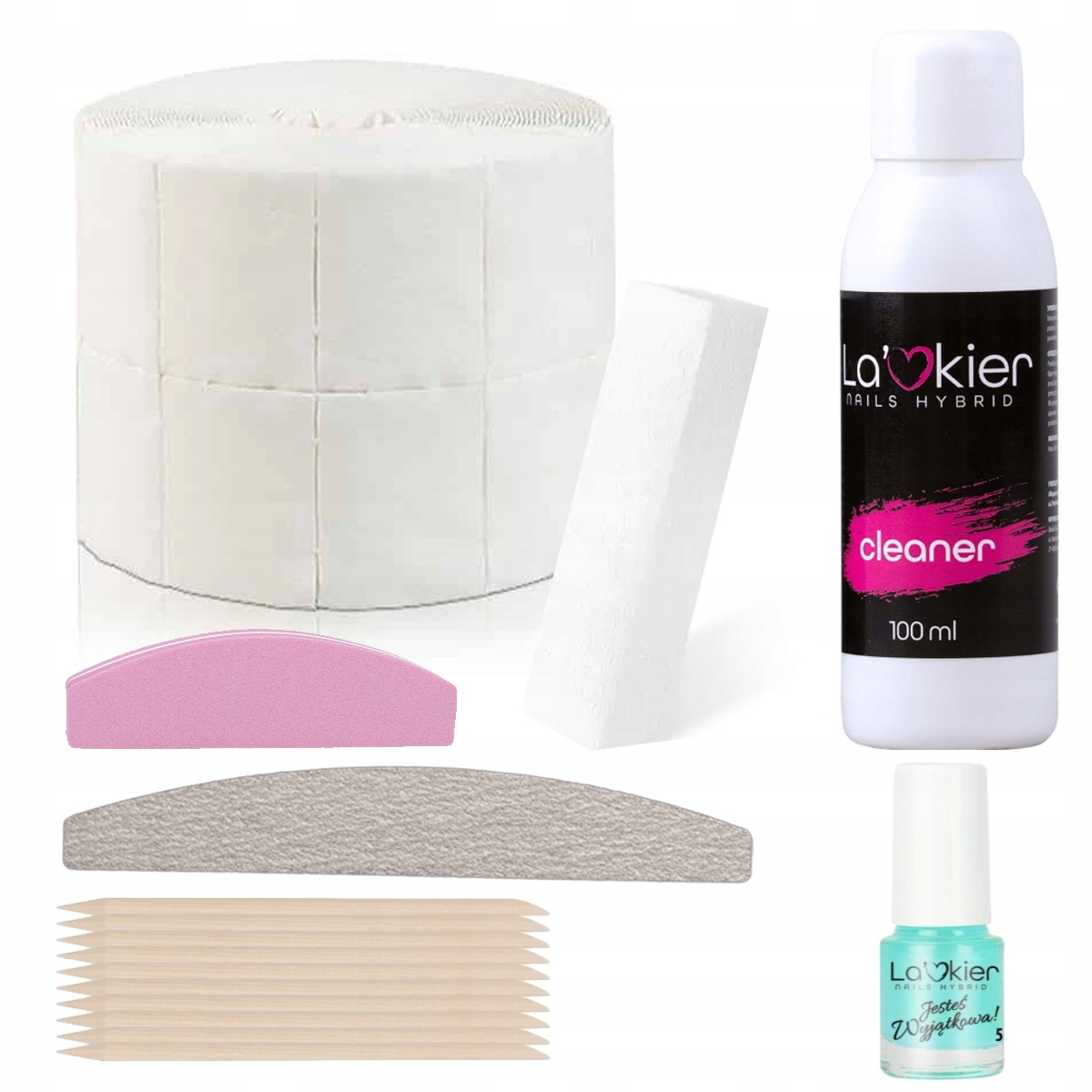 

Zestaw do paznokci Manicure pilnik waciki cleaner