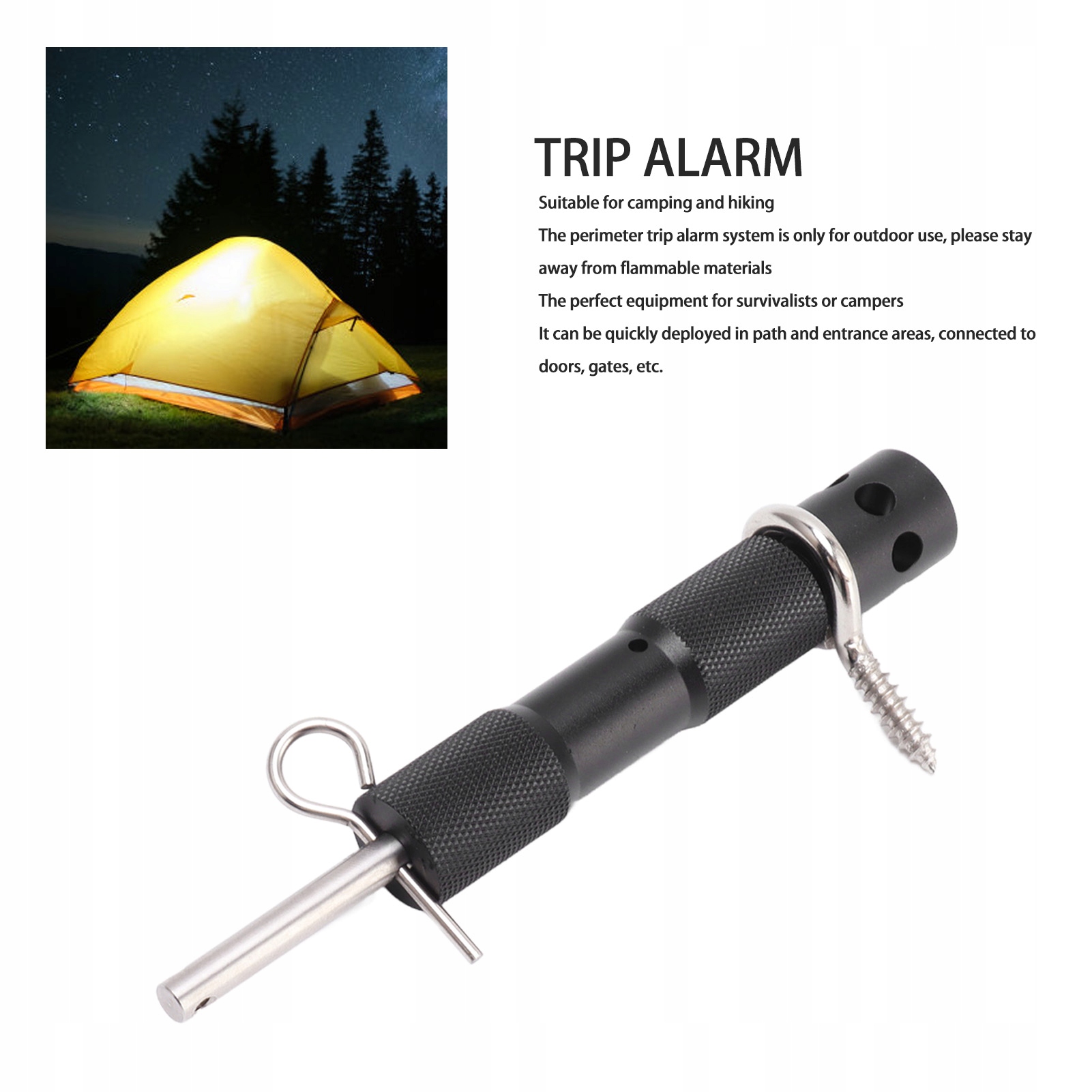 ALARM PODRÓŻY CAMPING TRIP WIRE URZĄDZENIE ALARM Liczba osób brak informacji