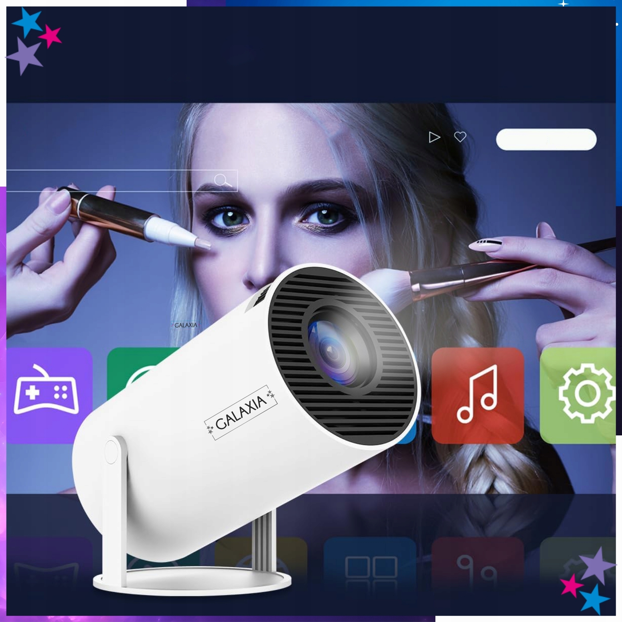 PROJEKTOR RZUTNIK MINI PRZENOŚNY ANDROID LED HY300 WIFI FULL HD SMART TV Technologia wyświetlania LED