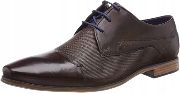 Bugatti Pánské Kožené Polobotky Hnědé 48 6CA