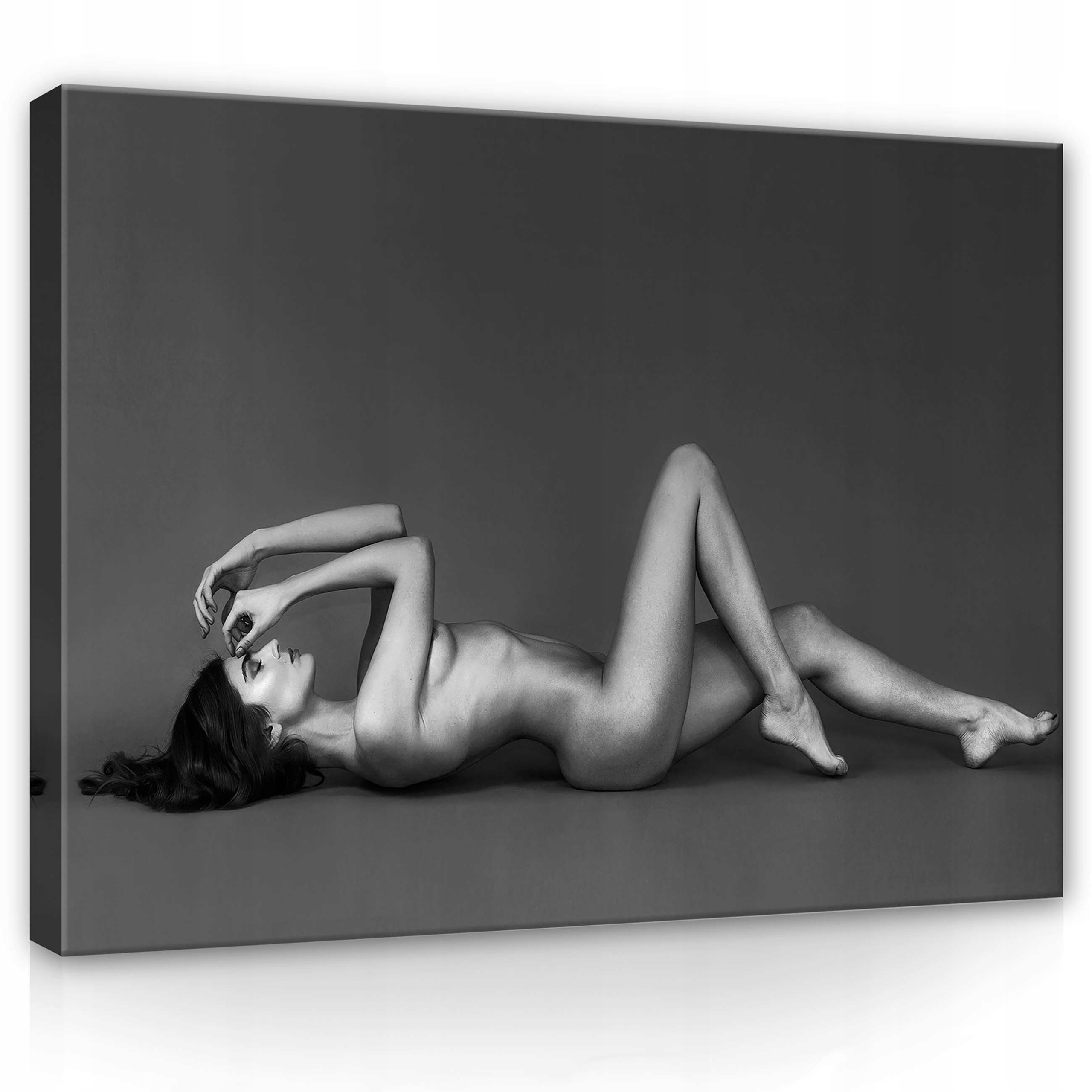 Obraz 80x60 Akt tělo postava nahá silueta černobílé linie umění