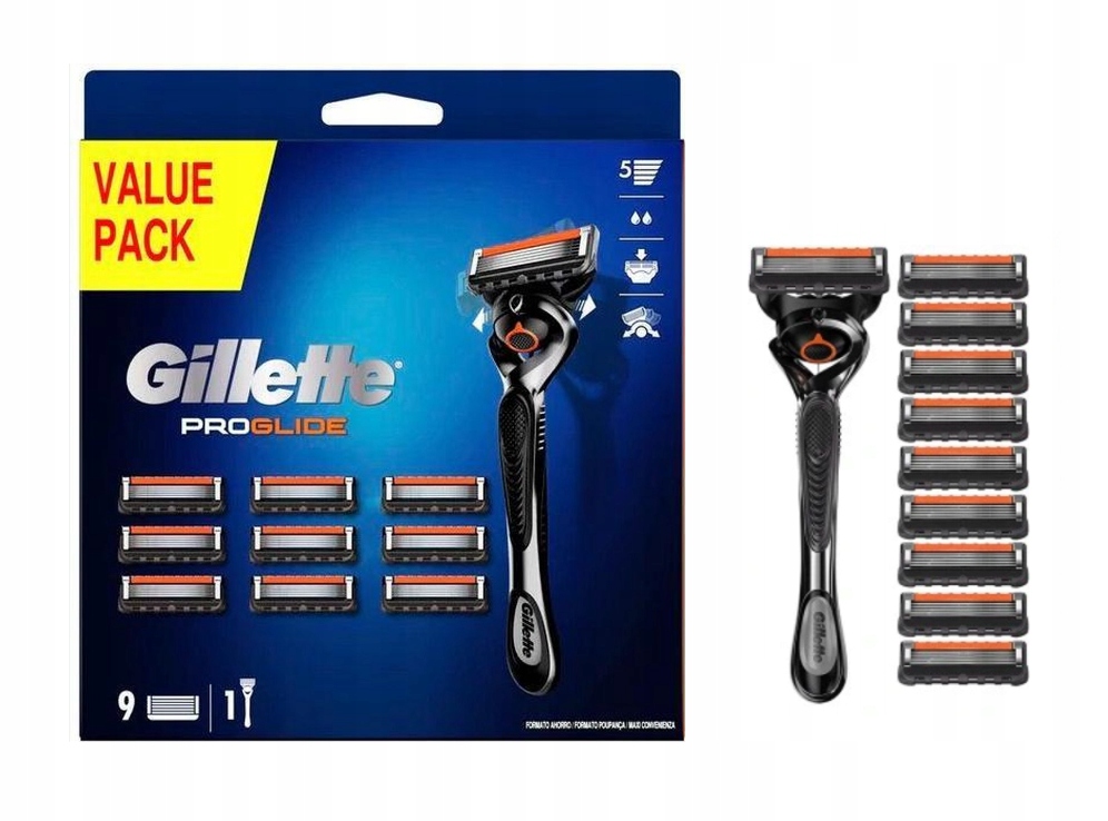 Zestaw Gillette Proglide: maszynka do golenia 1 szt. 10 wymiennych ostrzy