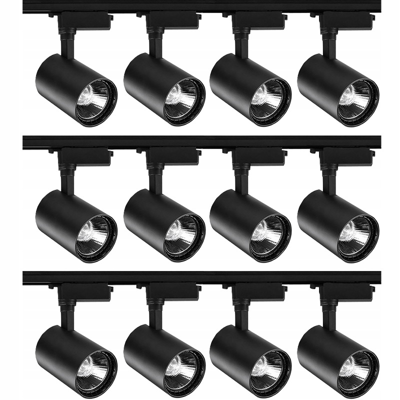 12 X Kolejnicový Reflektor Led Svítidlo S Nastavitelnou Stropní Lištou Kabel