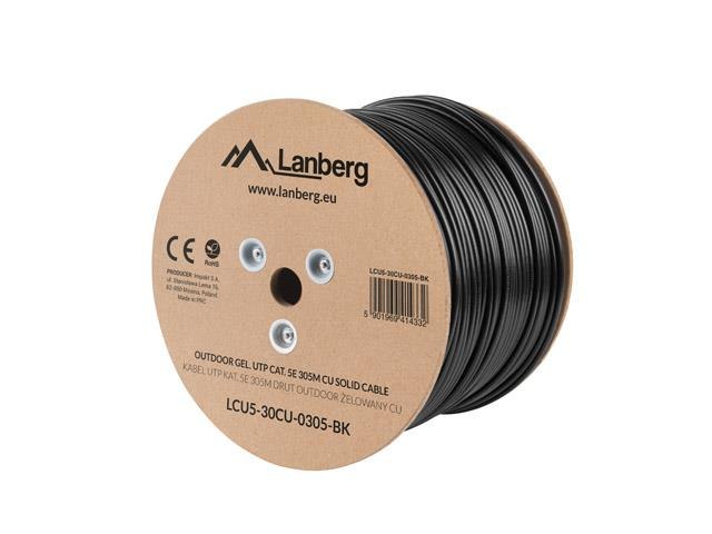 Kabel Utp Lanberg kat. 5e 305m drut Cu outdoor żelowany
