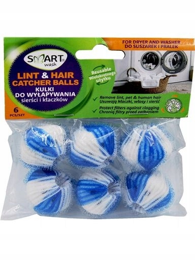 4X Smart Kuličky pro zachycování srsti a žmolků do sušiček a praček 6 ks