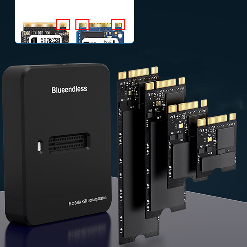 STACJA DOKUJĄCA DYSK SSD NVME M.2 SATA USB 3.1 TYPE-C ADAPTER Interfejs dysku twardego SATA M.2