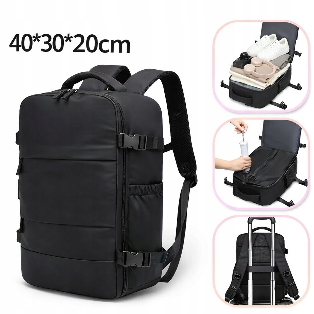 Plecak Bagaż Podręczny Kompresyjny Próżniowy Samolot 40x30x20 Pompka