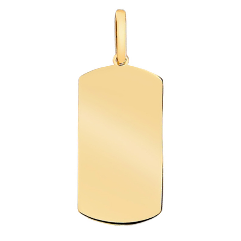 Výjimečný Zlatý Přívěsek pr. 585 Plech Gravírování