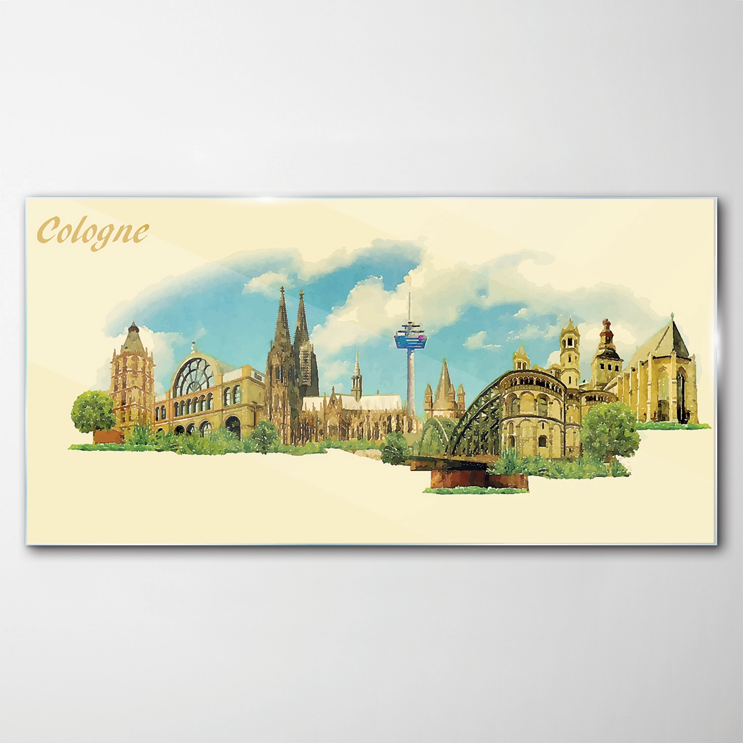 

Obraz Szklany Dekor Kolonia Miasto Woda 100x50
